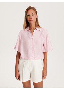 Reserved - Koszula z wiskozy - pastelowy róż ze sklepu Reserved w kategorii Koszule damskie - zdjęcie 162028995