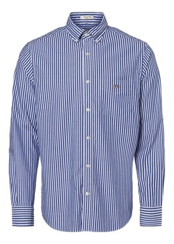 Gant Koszula męska Mężczyźni Regular Fit Bawełna niebieski w paski ze sklepu vangraaf w kategorii Koszule męskie - zdjęcie 162030539
