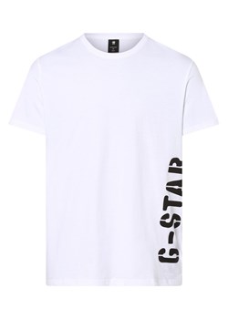 G-Star RAW T-shirt męski Mężczyźni Bawełna biały nadruk ze sklepu vangraaf w kategorii T-shirty męskie - zdjęcie 162030557