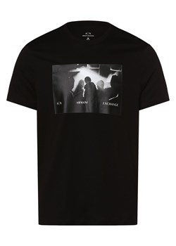 Armani Exchange T-shirt męski Mężczyźni Bawełna czarny nadruk ze sklepu vangraaf w kategorii T-shirty męskie - zdjęcie 162030666