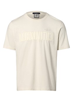Aeronautica T-shirt męski Mężczyźni Bawełna kitt jednolity ze sklepu vangraaf w kategorii T-shirty męskie - zdjęcie 162030695