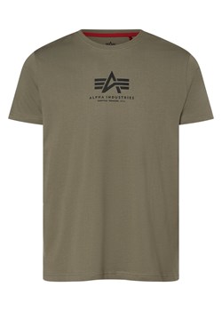 Alpha Industries T-shirt męski Mężczyźni Bawełna oliwkowy nadruk ze sklepu vangraaf w kategorii T-shirty męskie - zdjęcie 162030816