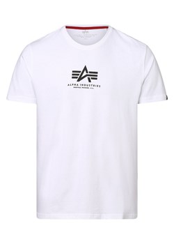 Alpha Industries T-shirt męski Mężczyźni Bawełna biały nadruk ze sklepu vangraaf w kategorii T-shirty męskie - zdjęcie 162030817