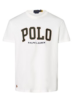 Polo Ralph Lauren T-shirt męski Mężczyźni Bawełna écru jednolity ze sklepu vangraaf w kategorii T-shirty męskie - zdjęcie 162030838