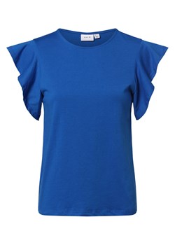 Vila T-shirt damski Kobiety błękit królewski jednolity ze sklepu vangraaf w kategorii Bluzki damskie - zdjęcie 162030879