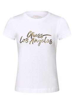 GUESS T-shirt damski Kobiety Dżersej biały nadruk ze sklepu vangraaf w kategorii Bluzki damskie - zdjęcie 162030889