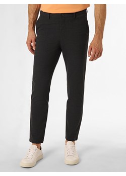 Selected Spodnie Mężczyźni Sztuczne włókno antracytowy wzorzysty ze sklepu vangraaf w kategorii Spodnie męskie - zdjęcie 162031036