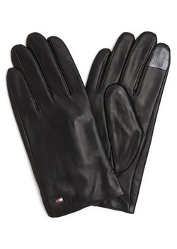 Tommy Hilfiger Skórzane rękawiczki Mężczyźni skóra czarny jednolity ze sklepu vangraaf w kategorii Rękawiczki męskie - zdjęcie 162031078