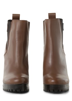 Tommy Jeans Skórzane botki Kobiety skóra koniakowy jednolity ze sklepu vangraaf w kategorii Botki - zdjęcie 162031109
