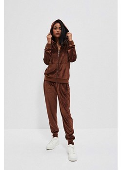 Bluza dresowa damska cienka z kapturem brązowa ze sklepu 5.10.15 w kategorii Bluzy damskie - zdjęcie 162032835