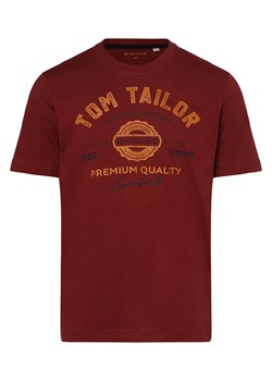 Tom Tailor T-shirt męski Mężczyźni Bawełna bordowy nadruk ze sklepu vangraaf w kategorii T-shirty męskie - zdjęcie 162033779