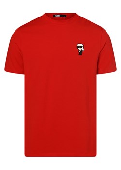 KARL LAGERFELD T-shirt męski Mężczyźni Dżersej czerwony jednolity ze sklepu vangraaf w kategorii T-shirty męskie - zdjęcie 162035126