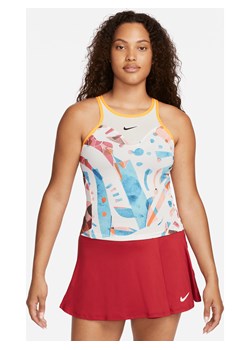 Damska koszulka tenisowa bez rękawów z nadrukiem NikeCourt Dri-FIT Slam - Biel ze sklepu Nike poland w kategorii Bluzki damskie - zdjęcie 162037488