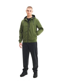Cropp - Ciemnozielona kurtka z kapturem - zielony ze sklepu Cropp w kategorii Bluzy męskie - zdjęcie 162041866