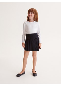 Reserved - Koszulka z guzikami - biały ze sklepu Reserved w kategorii Bluzki dziewczęce - zdjęcie 162041878