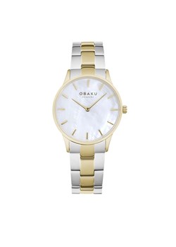 Zegarek Obaku Lyng Lille V247LXGWSF Silver/Gold ze sklepu eobuwie.pl w kategorii Zegarki - zdjęcie 162043939