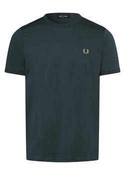 Fred Perry T-shirt męski Mężczyźni Bawełna petrol jednolity ze sklepu vangraaf w kategorii T-shirty męskie - zdjęcie 162047017