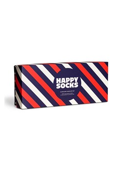 Happy Socks skarpetki 4-Pack męskie kolor granatowy ze sklepu ANSWEAR.com w kategorii Skarpetki damskie - zdjęcie 162047699