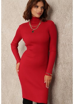Czerwona Sukienka Dzianinowa Brierra ze sklepu Renee odzież w kategorii Sukienki - zdjęcie 162047717