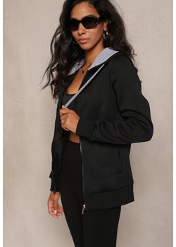 Czarna Bluza z Suwakiem i Kapturem Uljana ze sklepu Renee odzież w kategorii Bluzy damskie - zdjęcie 162047935