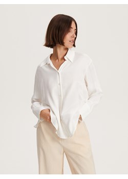 Reserved - Satynowa koszula z wiskozy - złamana biel ze sklepu Reserved w kategorii Koszule damskie - zdjęcie 162049798