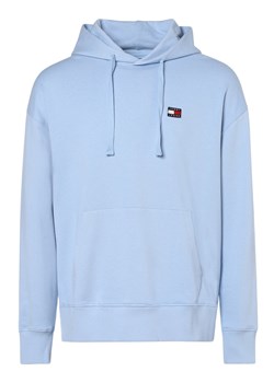 Tommy Jeans Męska bluza z kapturem Mężczyźni Materiał dresowy jasnoniebieski jednolity ze sklepu vangraaf w kategorii Bluzy męskie - zdjęcie 162055969