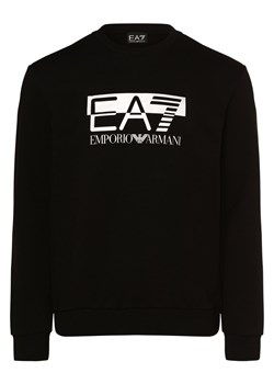 EA7 Emporio Armani Męska bluza nierozpinana Mężczyźni Bawełna czarny nadruk ze sklepu vangraaf w kategorii Bluzy męskie - zdjęcie 162056018