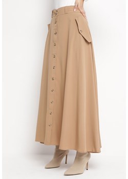 Beżowa Rozkloszowana Spódnica Maxi Curila ze sklepu Born2be Odzież w kategorii Spódnice - zdjęcie 162066495