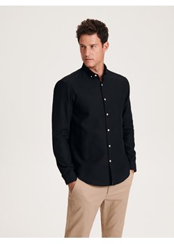 Reserved - Bawełniana koszula regular fit - czarny ze sklepu Reserved w kategorii Koszule męskie - zdjęcie 162068346