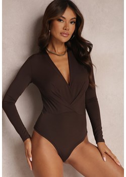 Ciemnobrązowe Body Wintersong ze sklepu Renee odzież w kategorii Bluzki damskie - zdjęcie 162068525