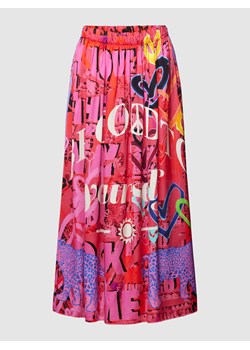 Spódnica midi z nadrukiem na całej powierzchni model ‘BE GOOD TO YOURSELF’ ze sklepu Peek&Cloppenburg  w kategorii Spódnice - zdjęcie 162069016