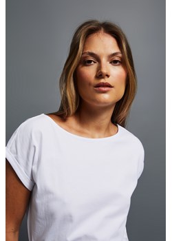 Bawełniany t-shirt biały ze sklepu Moodo.pl w kategorii Bluzki damskie - zdjęcie 162071949