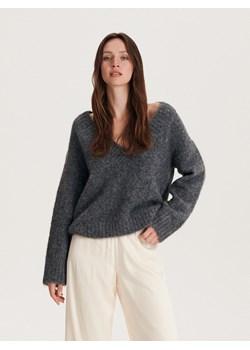 Reserved - Sweter z dodatkiem wełny - szary ze sklepu Reserved w kategorii Swetry damskie - zdjęcie 162074387