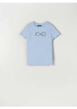 Sinsay - Koszulka z nadrukiem - błękitny ze sklepu Sinsay w kategorii Bluzki damskie - zdjęcie 162075996
