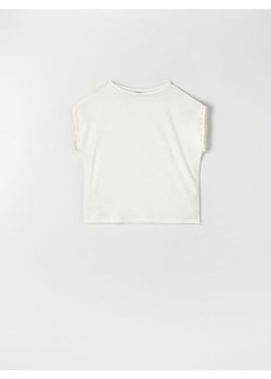 Sinsay - Koszulka oversize - kremowy ze sklepu Sinsay w kategorii Bluzki damskie - zdjęcie 162076025