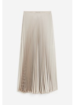 H & M - Plisowana spódnica z satyny - Brązowy ze sklepu H&M w kategorii Spódnice - zdjęcie 162079288