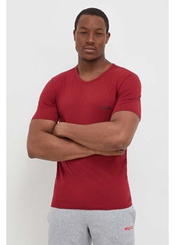 HUGO t-shirt bawełniany 3-pack kolor granatowy z nadrukiem 50480088 ze sklepu ANSWEAR.com w kategorii T-shirty męskie - zdjęcie 162080917