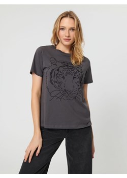 Sinsay - Koszulka z nadrukiem - szary ze sklepu Sinsay w kategorii Bluzki damskie - zdjęcie 162088157