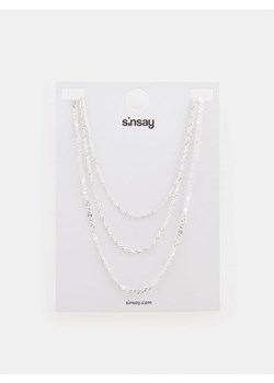 Sinsay - Naszyjnik 3 pack - srebrny ze sklepu Sinsay w kategorii Naszyjniki - zdjęcie 162088166