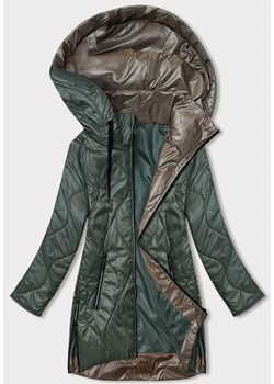 Damska kurtka z odpinanym kapturem ciemna zielona (B8218-10) ze sklepu goodlookin.pl w kategorii Parki damskie - zdjęcie 162092597