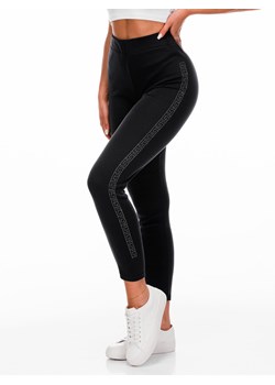 Spodnie damskie legginsy 237PLR - czarne ze sklepu Edoti w kategorii Spodnie damskie - zdjęcie 162101989
