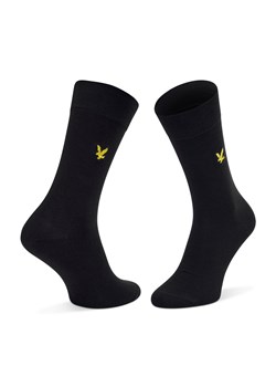 Zestaw 3 par wysokich skarpet męskich Lyle & Scott Angus LSSK500 Black 5003 ze sklepu eobuwie.pl w kategorii Skarpetki męskie - zdjęcie 162106009
