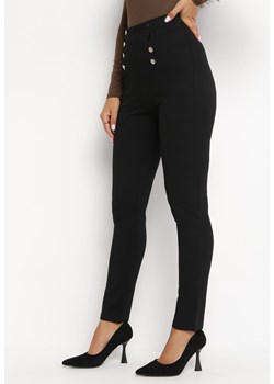 Czarne Spodnie z Wysokim Stanem Mhinga ze sklepu Born2be Odzież w kategorii Spodnie damskie - zdjęcie 162107685
