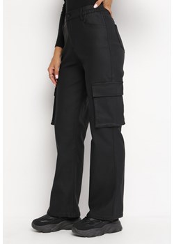 Czarne Spodnie Bojówki z Kieszeniami Cenia ze sklepu Born2be Odzież w kategorii Spodnie damskie - zdjęcie 162107806