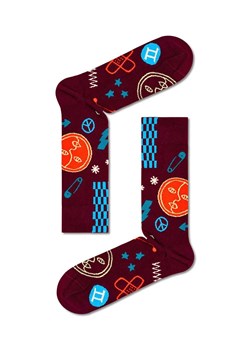 Happy Socks skarpetki Zodiac Gemini kolor bordowy ze sklepu ANSWEAR.com w kategorii Skarpetki damskie - zdjęcie 162109387