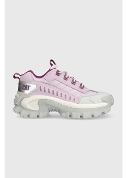 Caterpillar sneakersy skórzane INTRUDER kolor fioletowy P111290 ze sklepu ANSWEAR.com w kategorii Buty sportowe damskie - zdjęcie 162109626