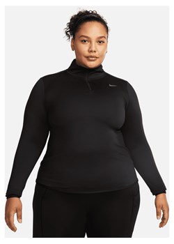 Damska koszulka do biegania z zamkiem 1/4 Nike Dri-FIT Swift UV (duże rozmiary) - Czerń ze sklepu Nike poland w kategorii Bluzki damskie - zdjęcie 162112979