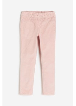 H & M - Sztruksowe tregginsy - Różowy ze sklepu H&M w kategorii Spodnie i półśpiochy - zdjęcie 162116615