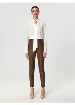 Sinsay - Spodnie z imitacji skóry - brązowy ze sklepu Sinsay w kategorii Spodnie damskie - zdjęcie 162117446