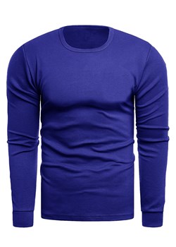 Bluza męska longsleeve N02L - niebieska ze sklepu Risardi w kategorii T-shirty męskie - zdjęcie 162120446
